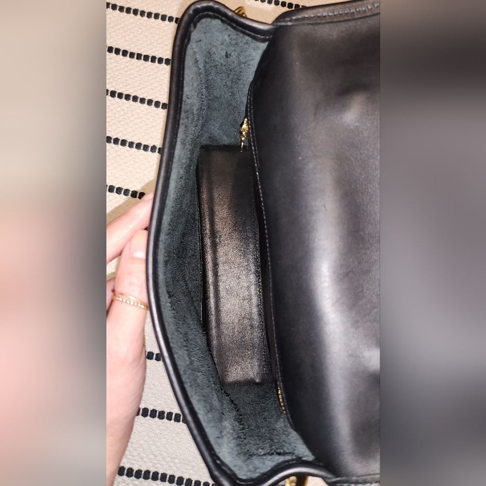 Vintage Coach Court Turnlock 9870 Leather Bag Black - Picture 11 of 13